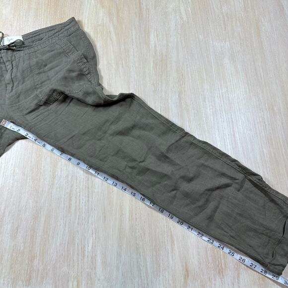 REVOLVE Joie 100% Linen Martesha Linen Pants in Fatigue Casual Lightweight 4 - Picture 11 of 14